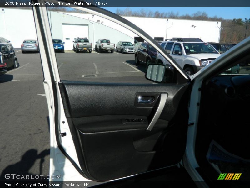 Phantom White Pearl / Black 2008 Nissan Rogue S AWD