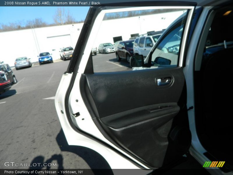 Phantom White Pearl / Black 2008 Nissan Rogue S AWD