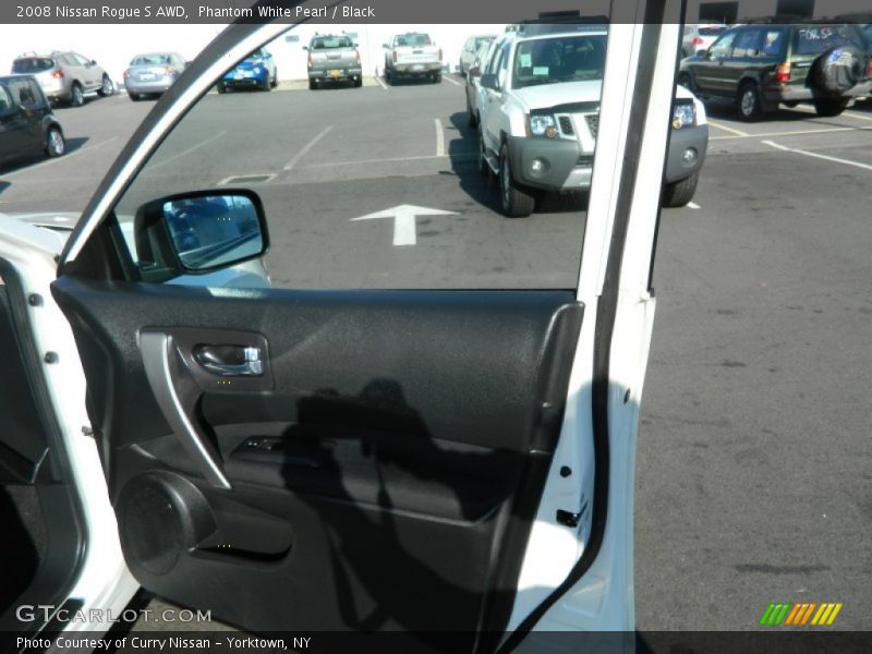 Phantom White Pearl / Black 2008 Nissan Rogue S AWD