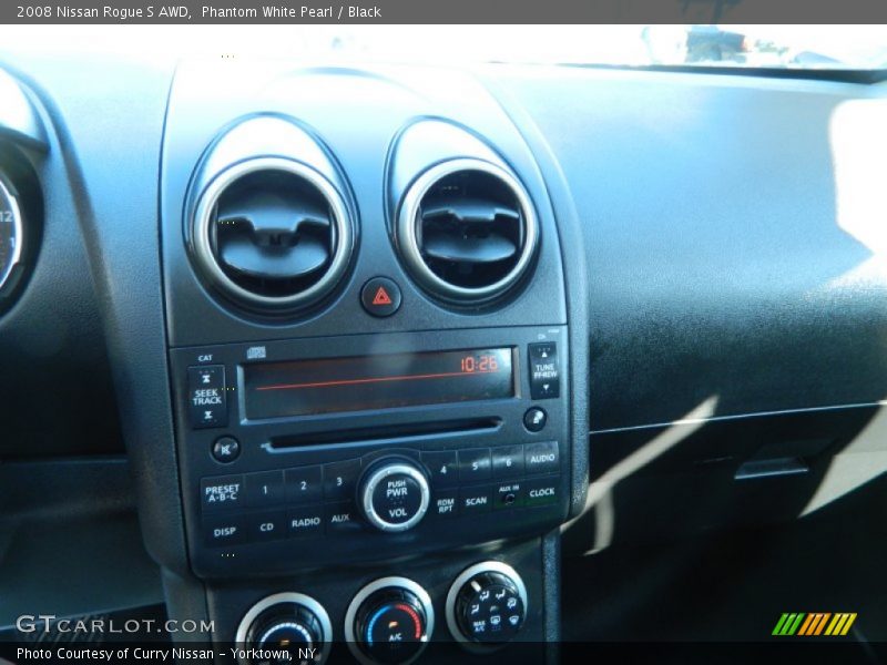 Phantom White Pearl / Black 2008 Nissan Rogue S AWD