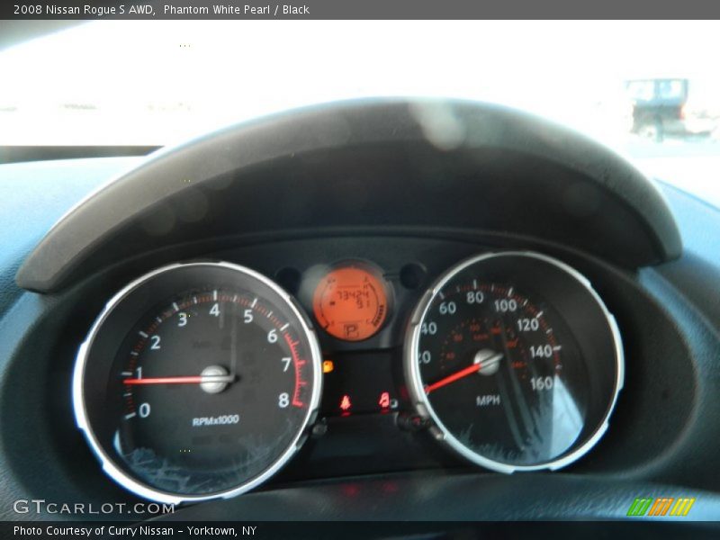 Phantom White Pearl / Black 2008 Nissan Rogue S AWD
