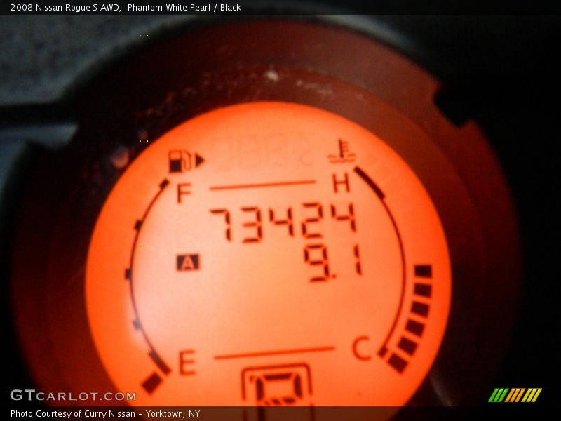 Phantom White Pearl / Black 2008 Nissan Rogue S AWD