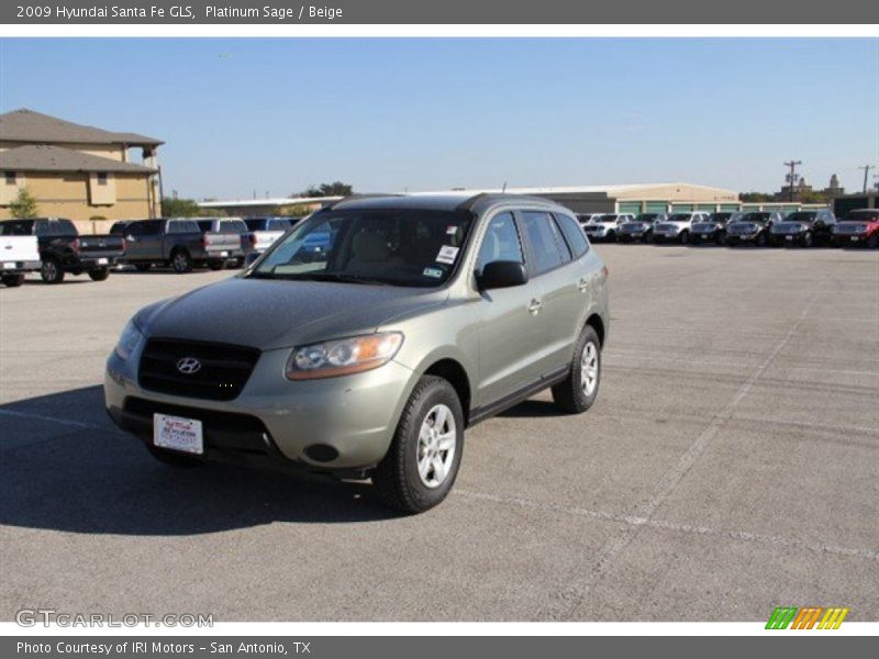 Platinum Sage / Beige 2009 Hyundai Santa Fe GLS