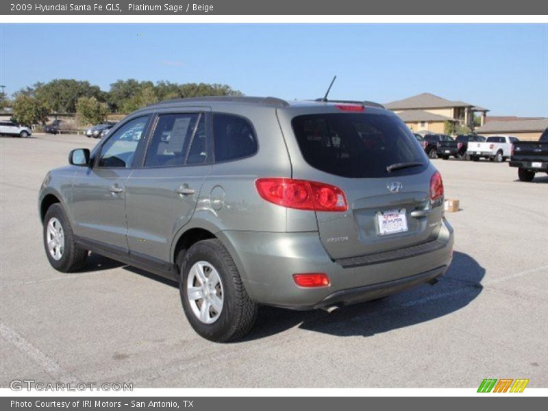 Platinum Sage / Beige 2009 Hyundai Santa Fe GLS