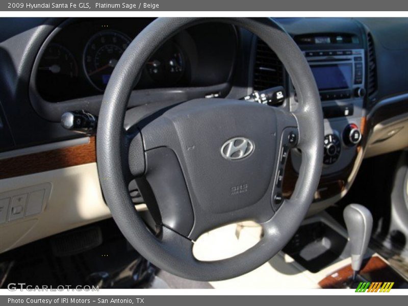 Platinum Sage / Beige 2009 Hyundai Santa Fe GLS