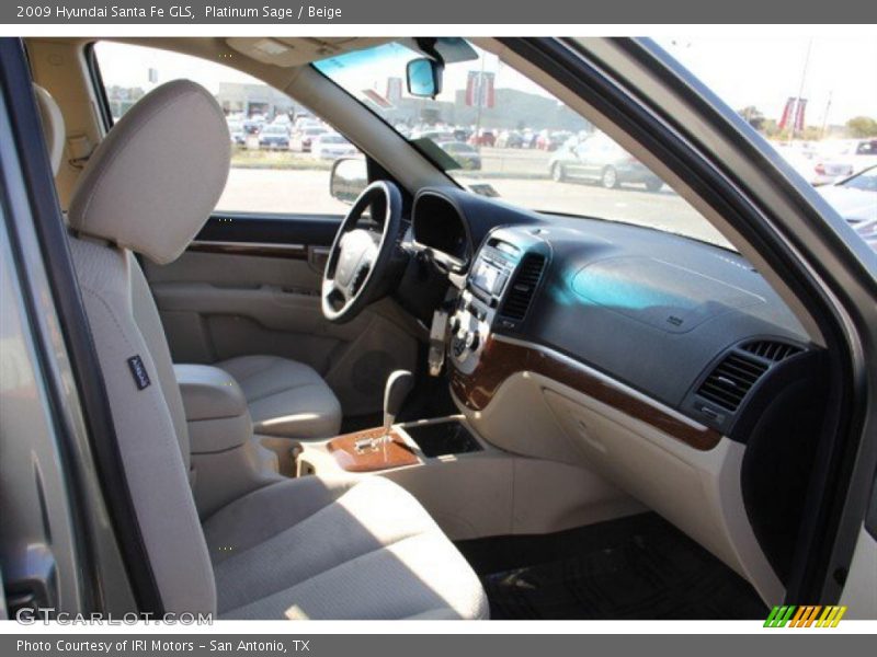 Platinum Sage / Beige 2009 Hyundai Santa Fe GLS