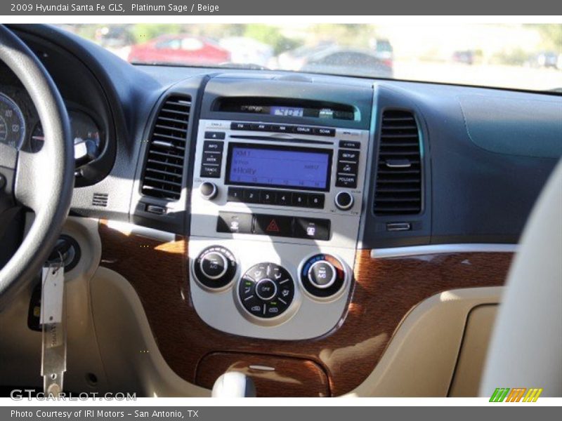 Platinum Sage / Beige 2009 Hyundai Santa Fe GLS