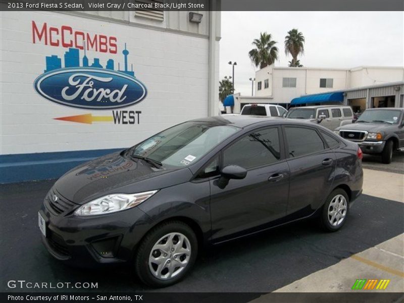 Violet Gray / Charcoal Black/Light Stone 2013 Ford Fiesta S Sedan
