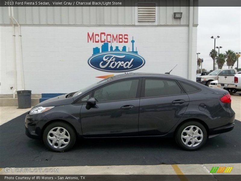 Violet Gray / Charcoal Black/Light Stone 2013 Ford Fiesta S Sedan