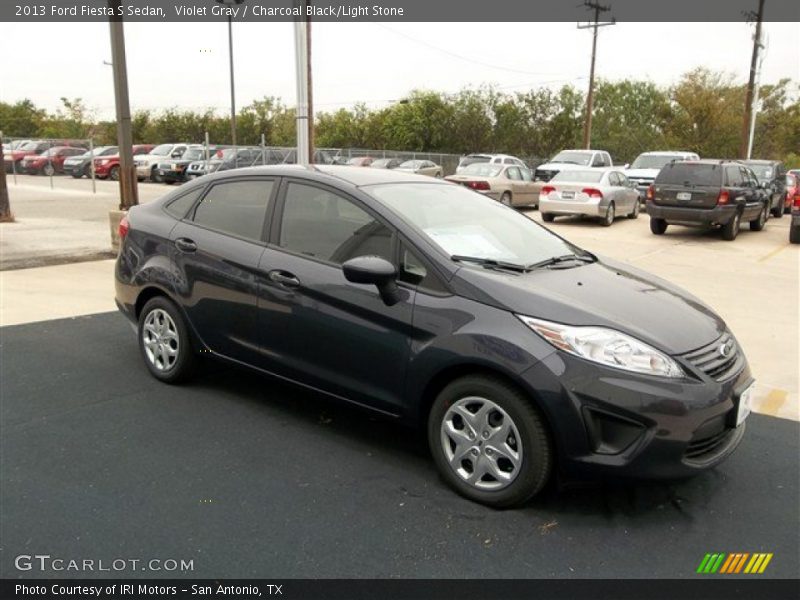 Violet Gray / Charcoal Black/Light Stone 2013 Ford Fiesta S Sedan