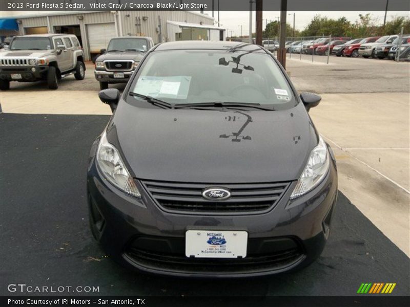 Violet Gray / Charcoal Black/Light Stone 2013 Ford Fiesta S Sedan