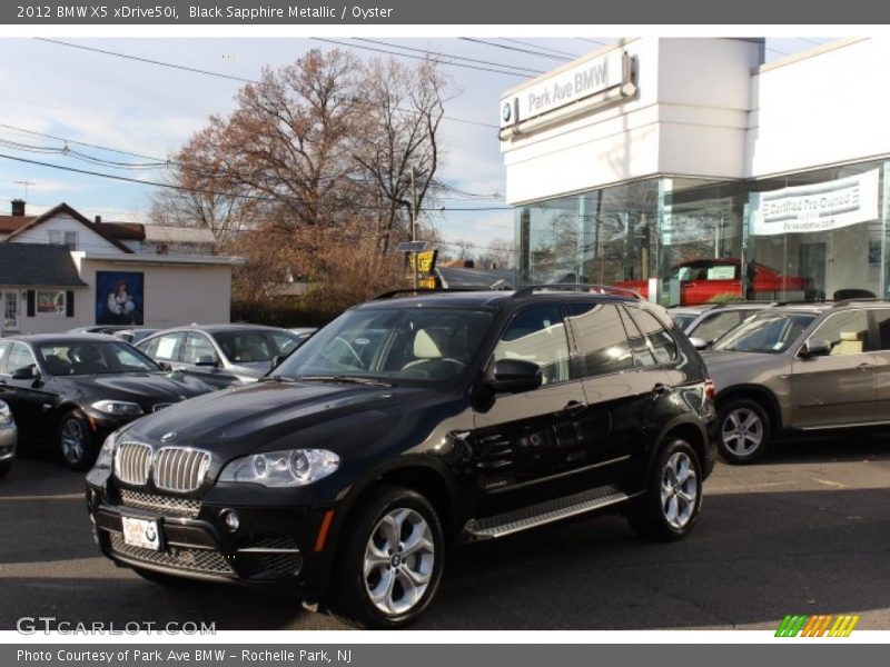 Black Sapphire Metallic / Oyster 2012 BMW X5 xDrive50i