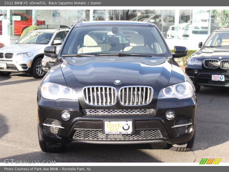 Black Sapphire Metallic / Oyster 2012 BMW X5 xDrive50i