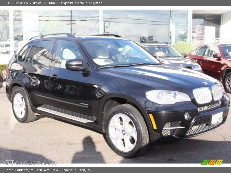 Black Sapphire Metallic / Oyster 2012 BMW X5 xDrive50i