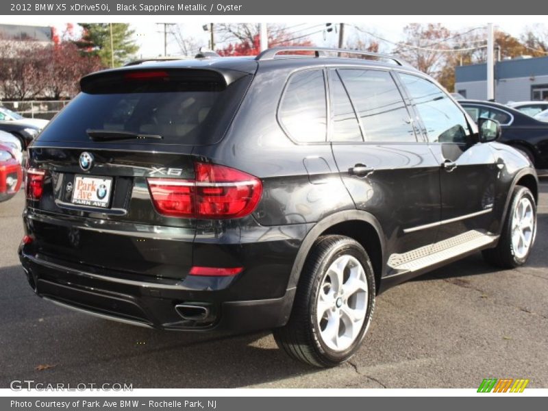 Black Sapphire Metallic / Oyster 2012 BMW X5 xDrive50i