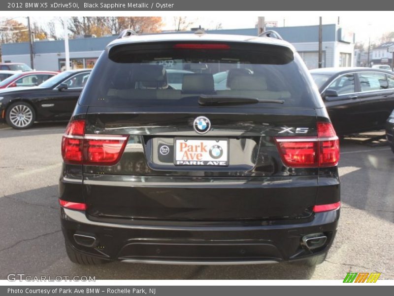 Black Sapphire Metallic / Oyster 2012 BMW X5 xDrive50i