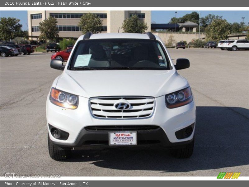 Pearl White / Gray 2010 Hyundai Santa Fe GLS