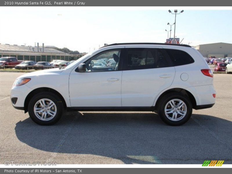Pearl White / Gray 2010 Hyundai Santa Fe GLS