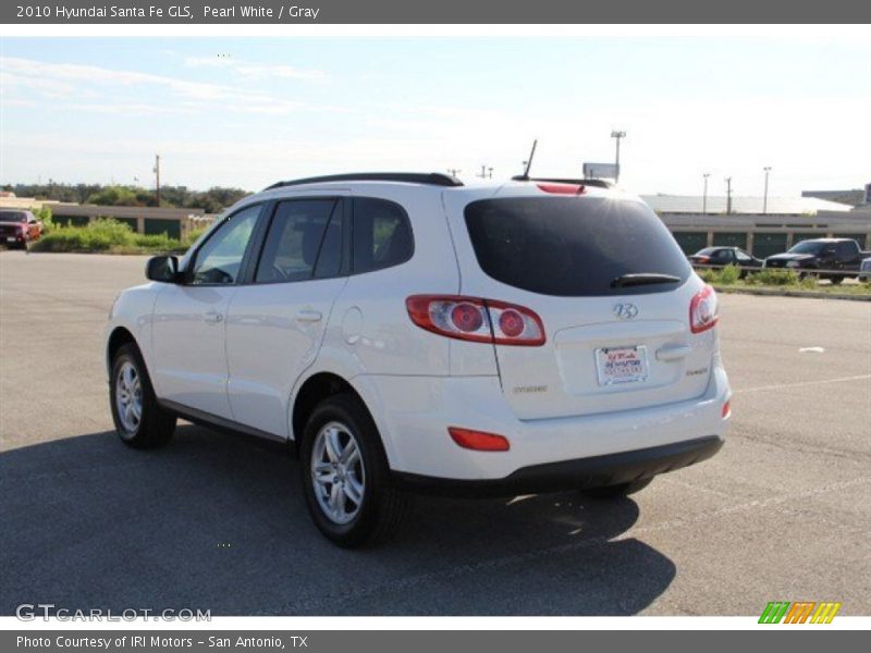 Pearl White / Gray 2010 Hyundai Santa Fe GLS