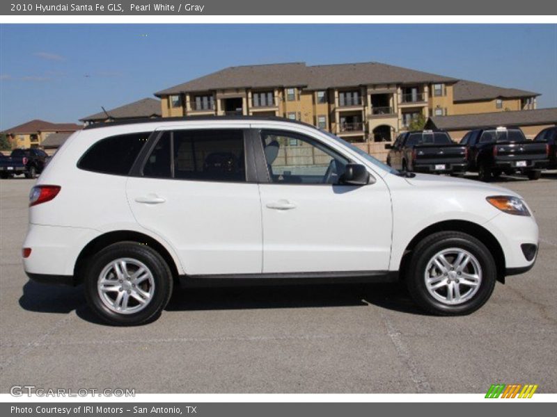 Pearl White / Gray 2010 Hyundai Santa Fe GLS