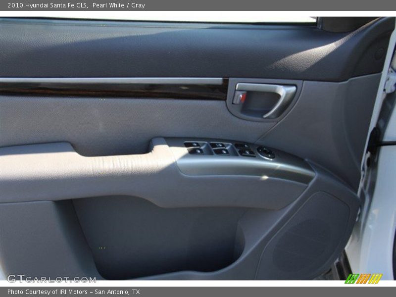 Pearl White / Gray 2010 Hyundai Santa Fe GLS