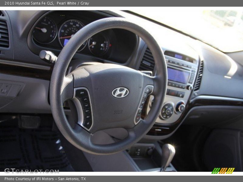 Pearl White / Gray 2010 Hyundai Santa Fe GLS