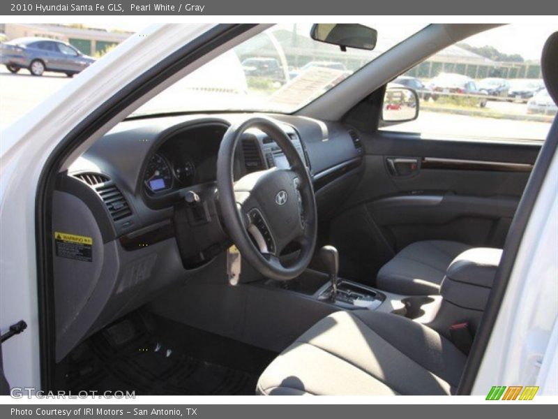 Pearl White / Gray 2010 Hyundai Santa Fe GLS