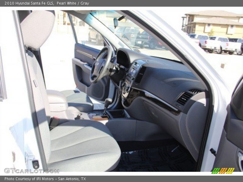 Pearl White / Gray 2010 Hyundai Santa Fe GLS