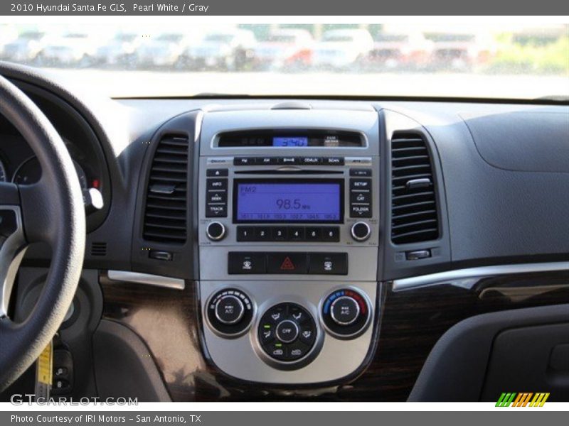 Pearl White / Gray 2010 Hyundai Santa Fe GLS
