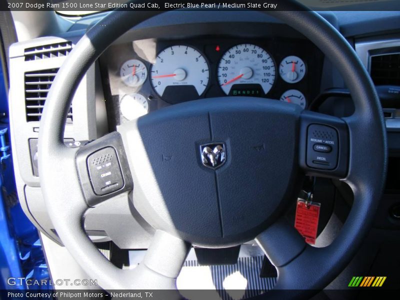 Electric Blue Pearl / Medium Slate Gray 2007 Dodge Ram 1500 Lone Star Edition Quad Cab