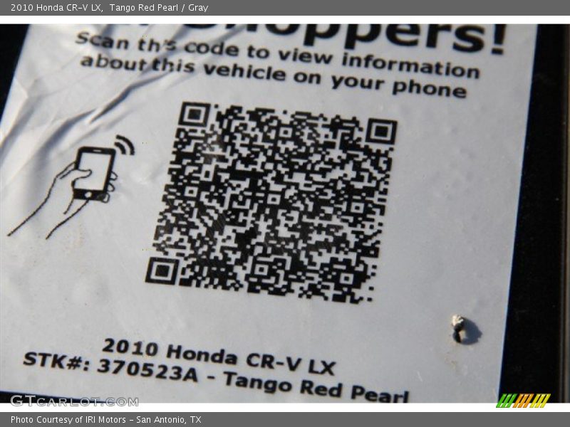 Tango Red Pearl / Gray 2010 Honda CR-V LX