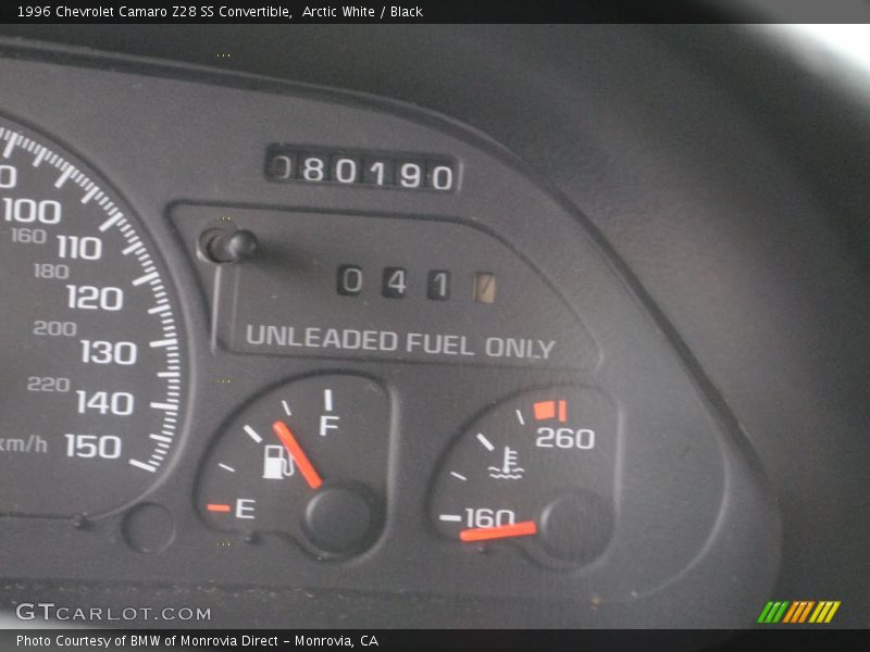 Arctic White / Black 1996 Chevrolet Camaro Z28 SS Convertible