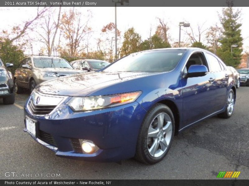 Vortex Blue Pearl / Ebony 2011 Acura TSX Sedan