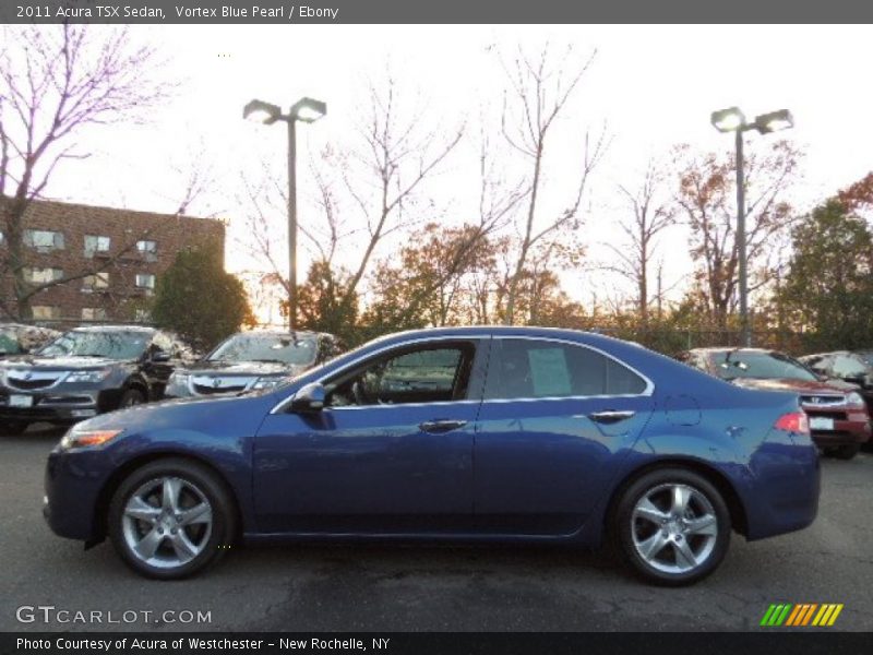 Vortex Blue Pearl / Ebony 2011 Acura TSX Sedan