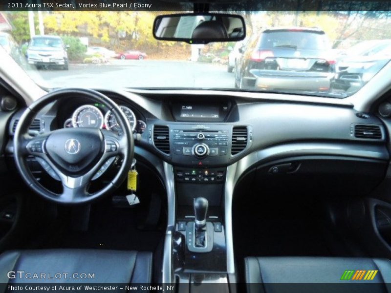 Vortex Blue Pearl / Ebony 2011 Acura TSX Sedan