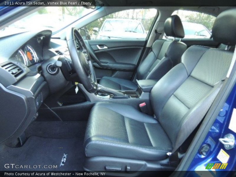 Vortex Blue Pearl / Ebony 2011 Acura TSX Sedan