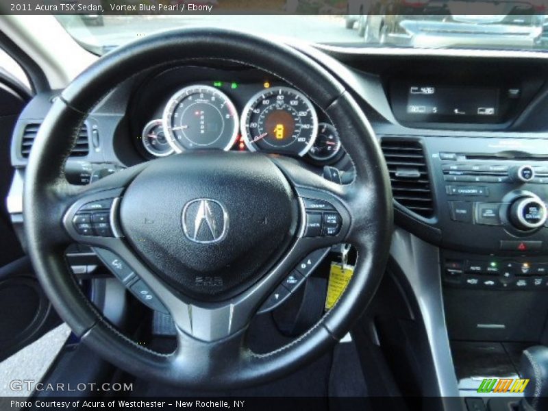 Vortex Blue Pearl / Ebony 2011 Acura TSX Sedan