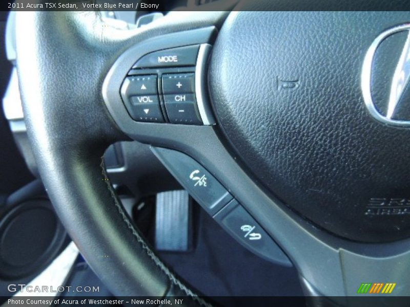 Vortex Blue Pearl / Ebony 2011 Acura TSX Sedan