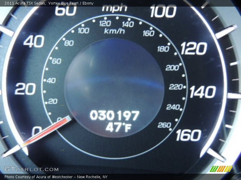 Vortex Blue Pearl / Ebony 2011 Acura TSX Sedan