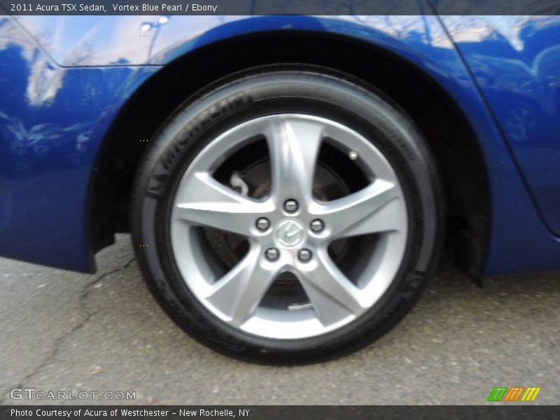 Vortex Blue Pearl / Ebony 2011 Acura TSX Sedan