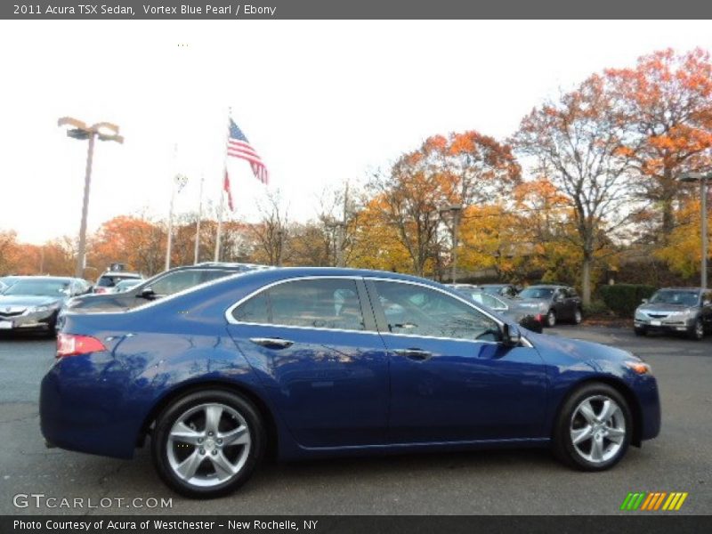 Vortex Blue Pearl / Ebony 2011 Acura TSX Sedan