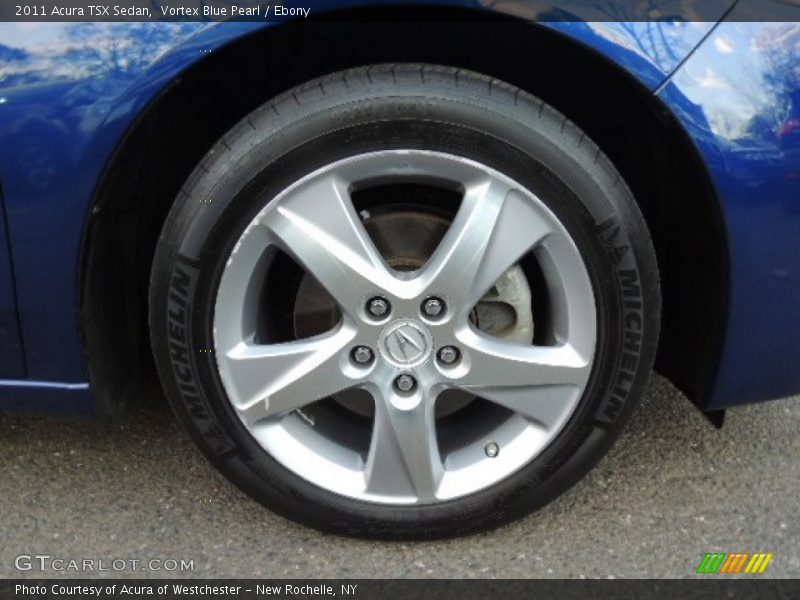 Vortex Blue Pearl / Ebony 2011 Acura TSX Sedan