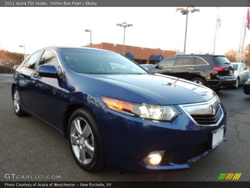 Vortex Blue Pearl / Ebony 2011 Acura TSX Sedan