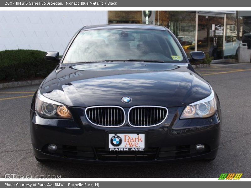 Monaco Blue Metallic / Black 2007 BMW 5 Series 550i Sedan
