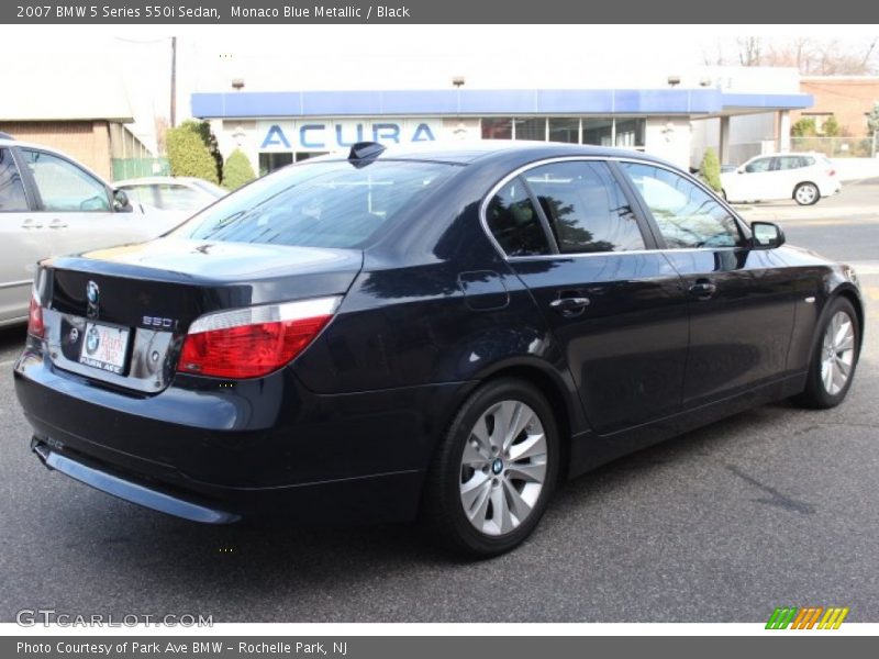 Monaco Blue Metallic / Black 2007 BMW 5 Series 550i Sedan