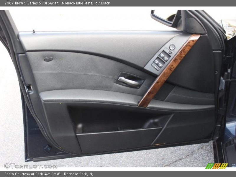 Monaco Blue Metallic / Black 2007 BMW 5 Series 550i Sedan