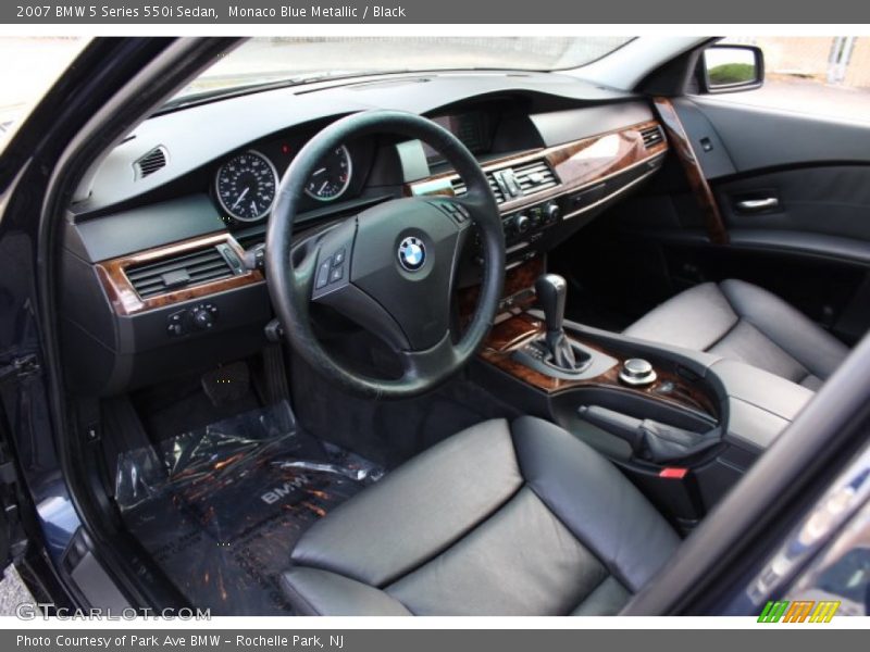 Monaco Blue Metallic / Black 2007 BMW 5 Series 550i Sedan