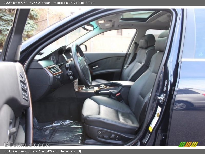 Monaco Blue Metallic / Black 2007 BMW 5 Series 550i Sedan