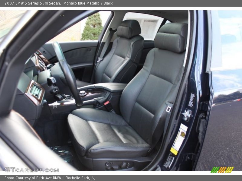 Monaco Blue Metallic / Black 2007 BMW 5 Series 550i Sedan