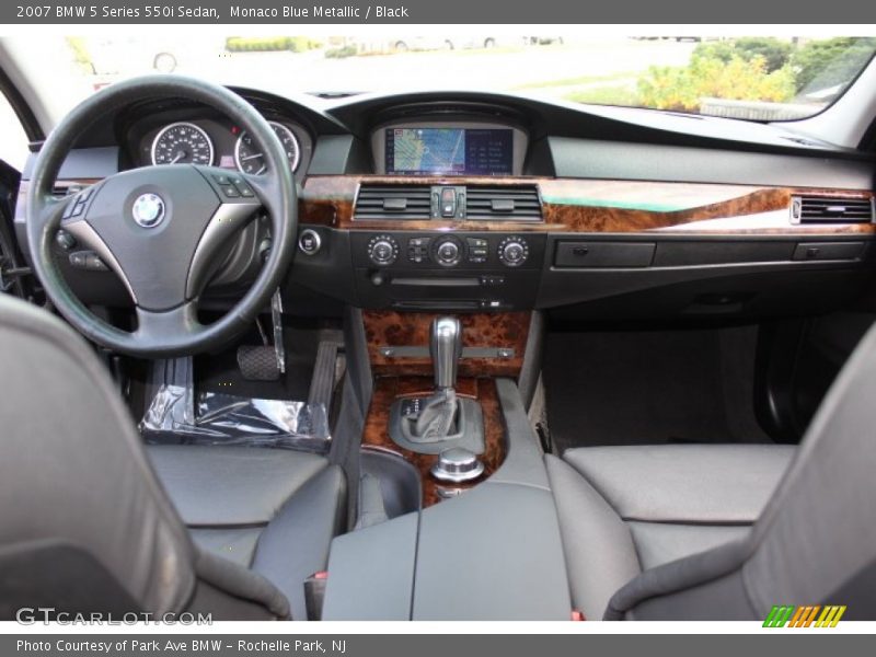 Monaco Blue Metallic / Black 2007 BMW 5 Series 550i Sedan